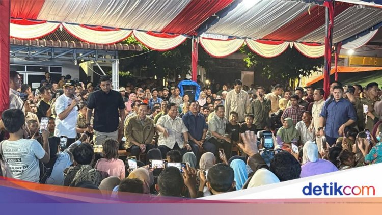 Prabowo Tiba di Posko Pengungsian Tapsel Jelang Tahun Baru, Disambut Antusias