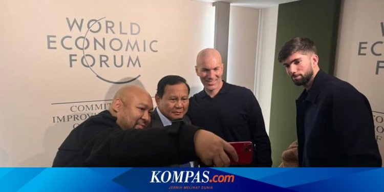 Prabowo Bertemu Legenda Sepak Bola Zinédine Zidane di Swiss