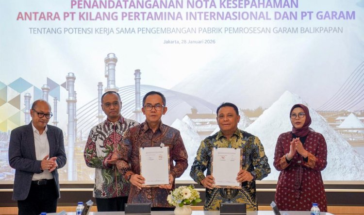 PT Kilang Pertamina Internasional dan PT Garam Perkuat Sinergi Hilirisasi Garam