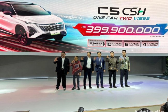 Chery C5 CSH Rilis Di IIMS 2026: Harga Rp399,9 Juta, Jarak 1.000 Km!