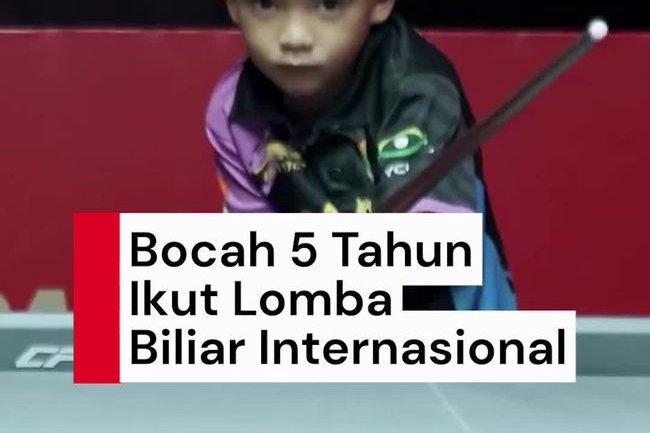Video: Viral Bocah 5 Tahun dari Sulteng Berlaga di Lomba Biliar Internasional