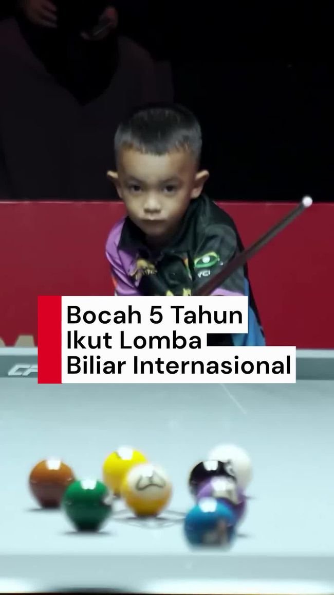 Video: Viral Bocah 5 Tahun dari Sulteng Berlaga di Lomba Biliar Internasional